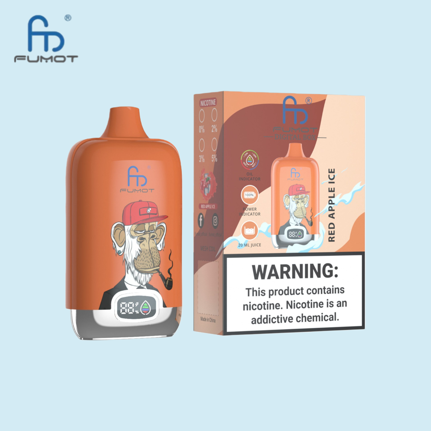 RandM Tornado 12000 Züge Red Apple Ice