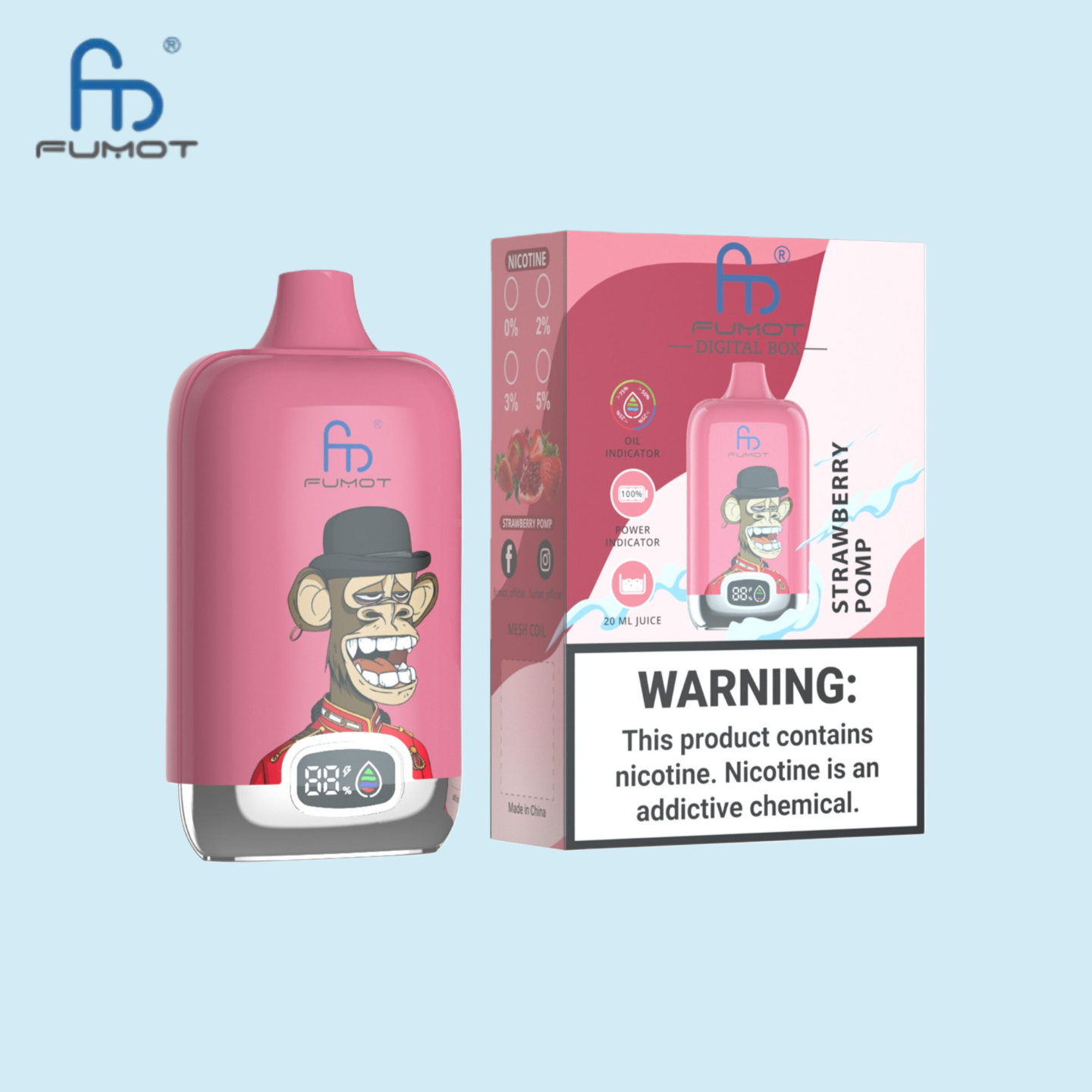 Strawberry Pomp RandM Digital Box 12000