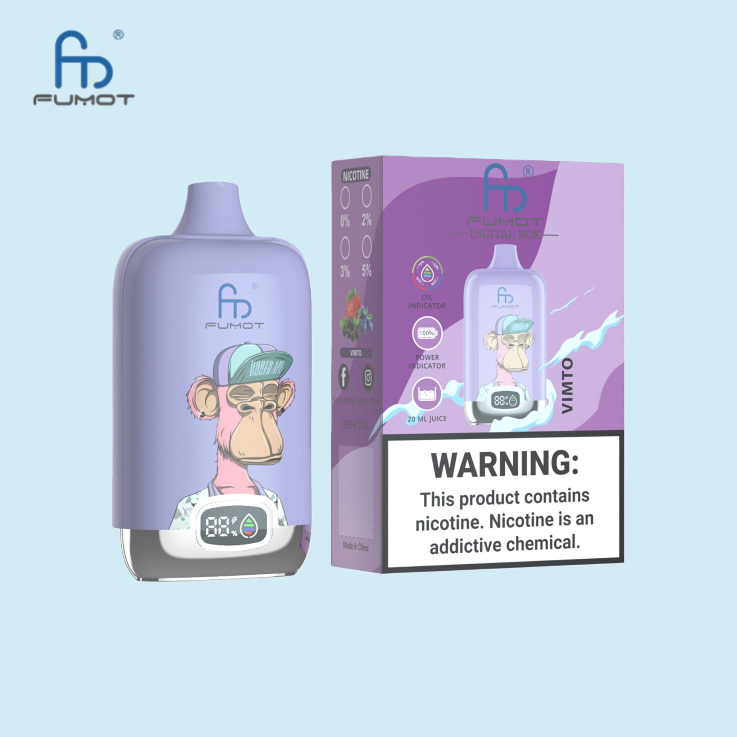 RandM Digital Box 12000 Puffs Vimto