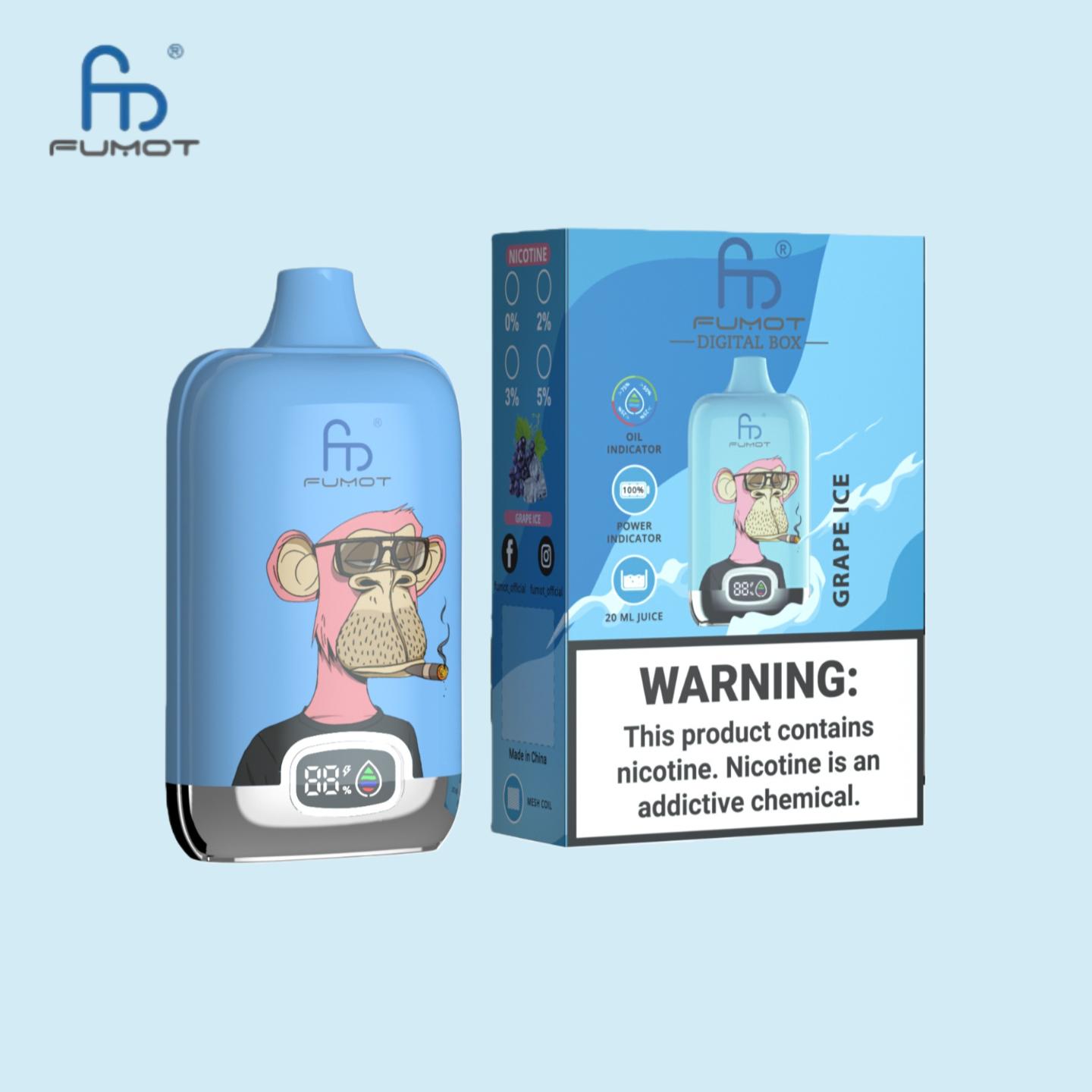 RandM Digital Box 12000 Grape Ice Randmtornadovape RandM Digital Box 12000 Grape Ice Randmtornadovape