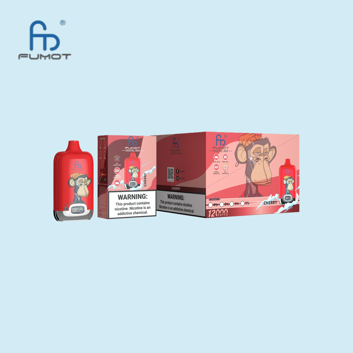 Cherry Fumot RandM Tornado 12000 Vape 