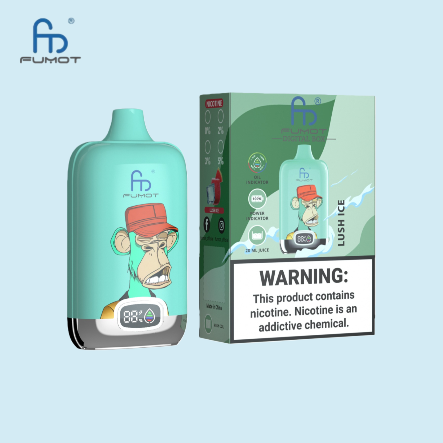 RandM Tornado Digital Box 12000 Lush Ice