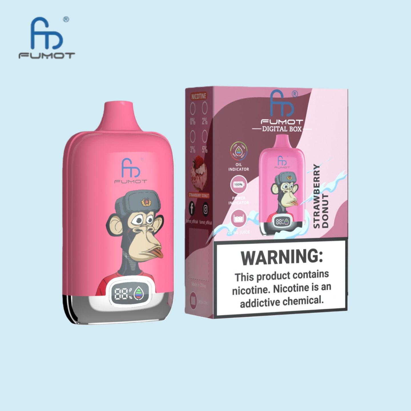 RandM Digital Box 12000 Strawberry Donut