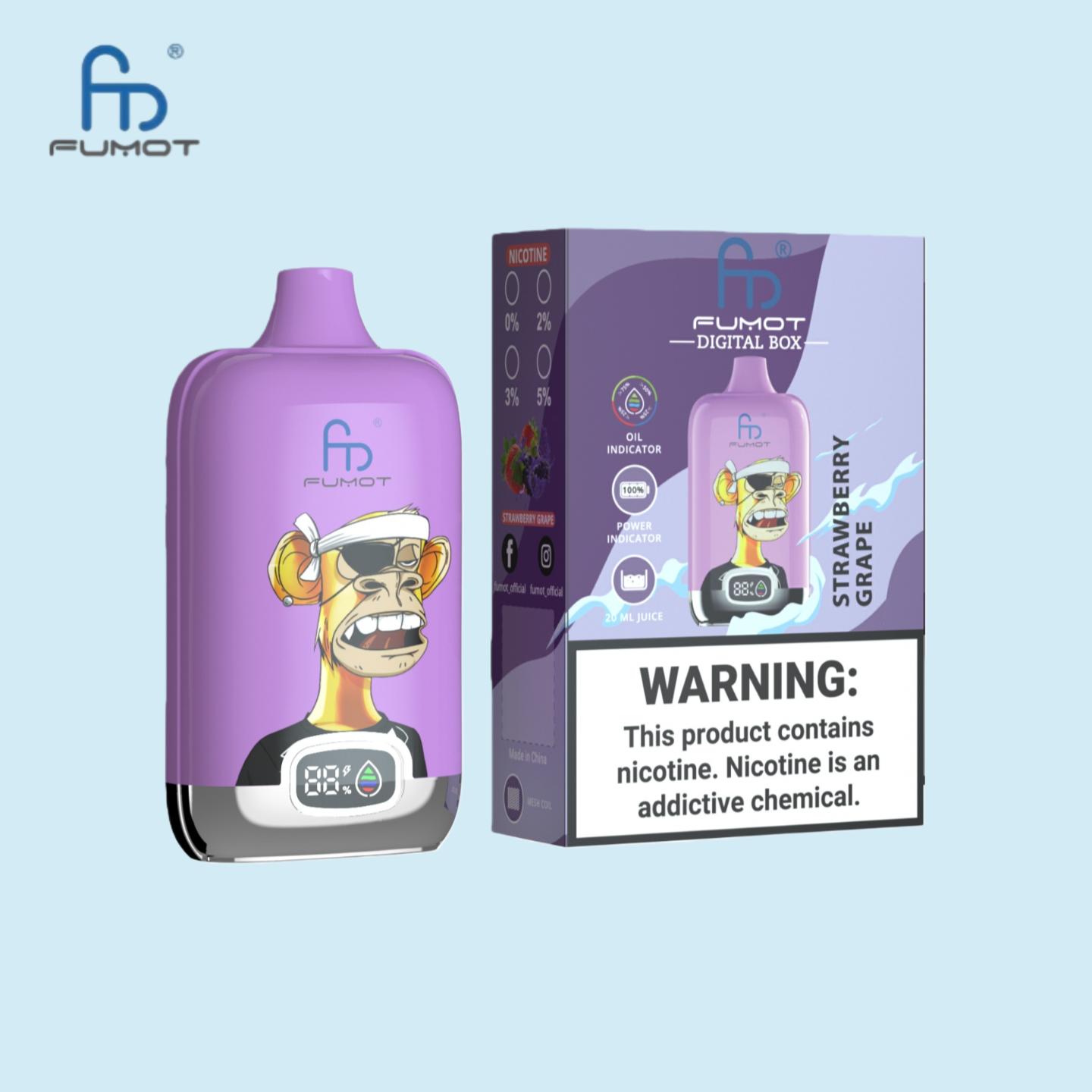 RandM Tornado 12000 Puffs Strawberry Grape