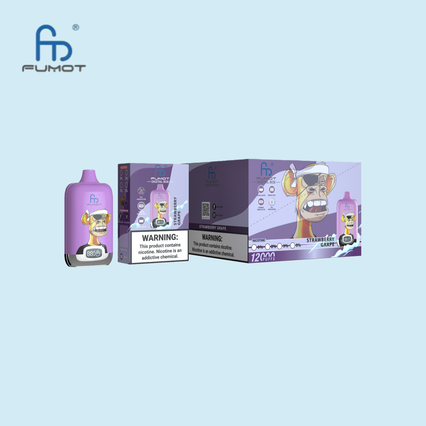 RandM Tornado 12000 Puffs Strawberry Grape