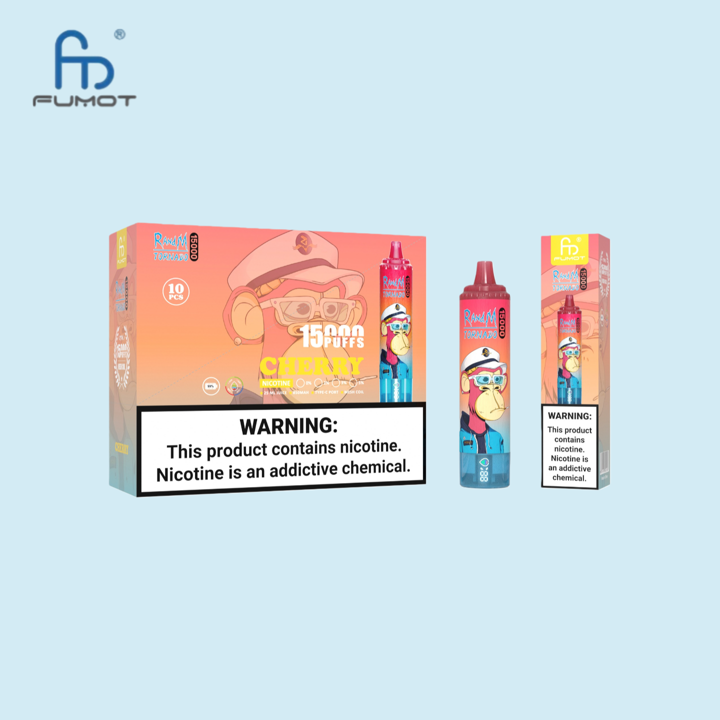 Cherry Fumot RandM Tornado 15000 Vape
