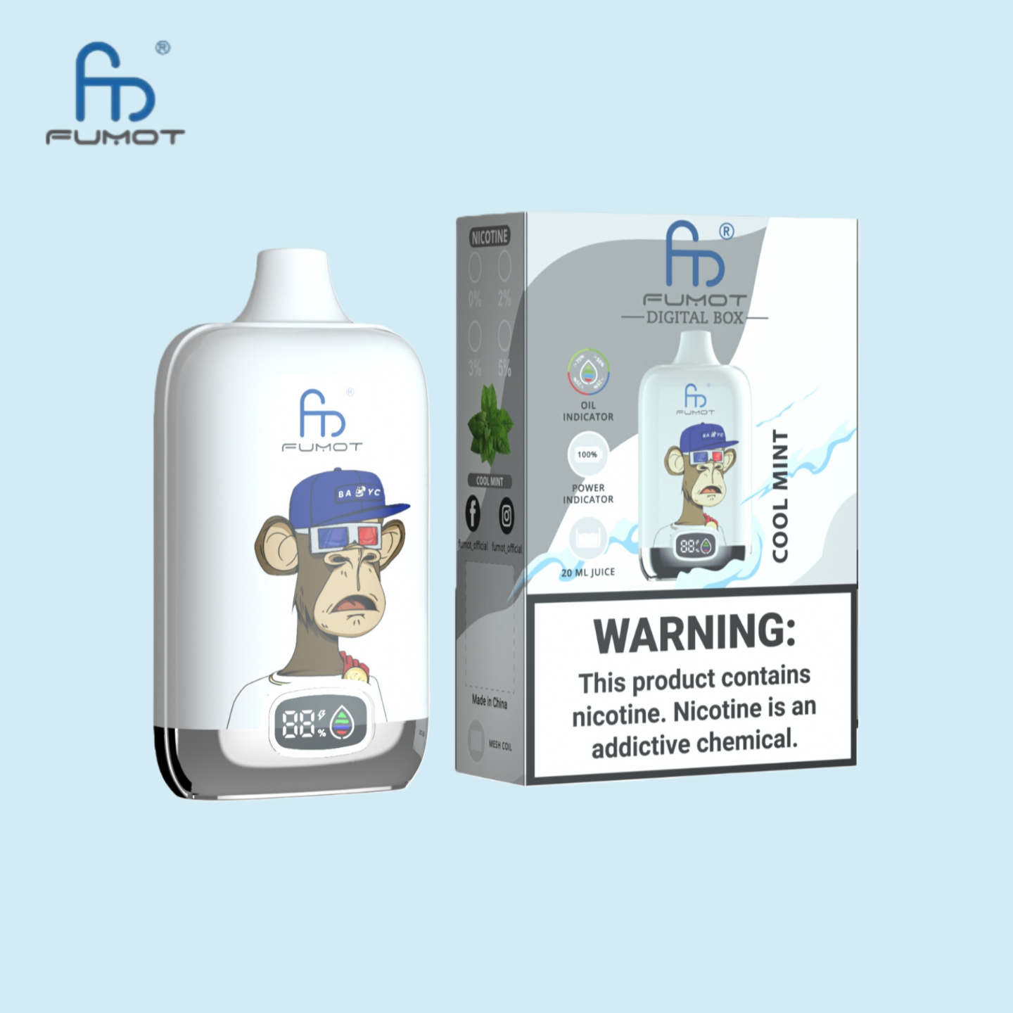 RandM Digital Box 12K Vape Cool Mint