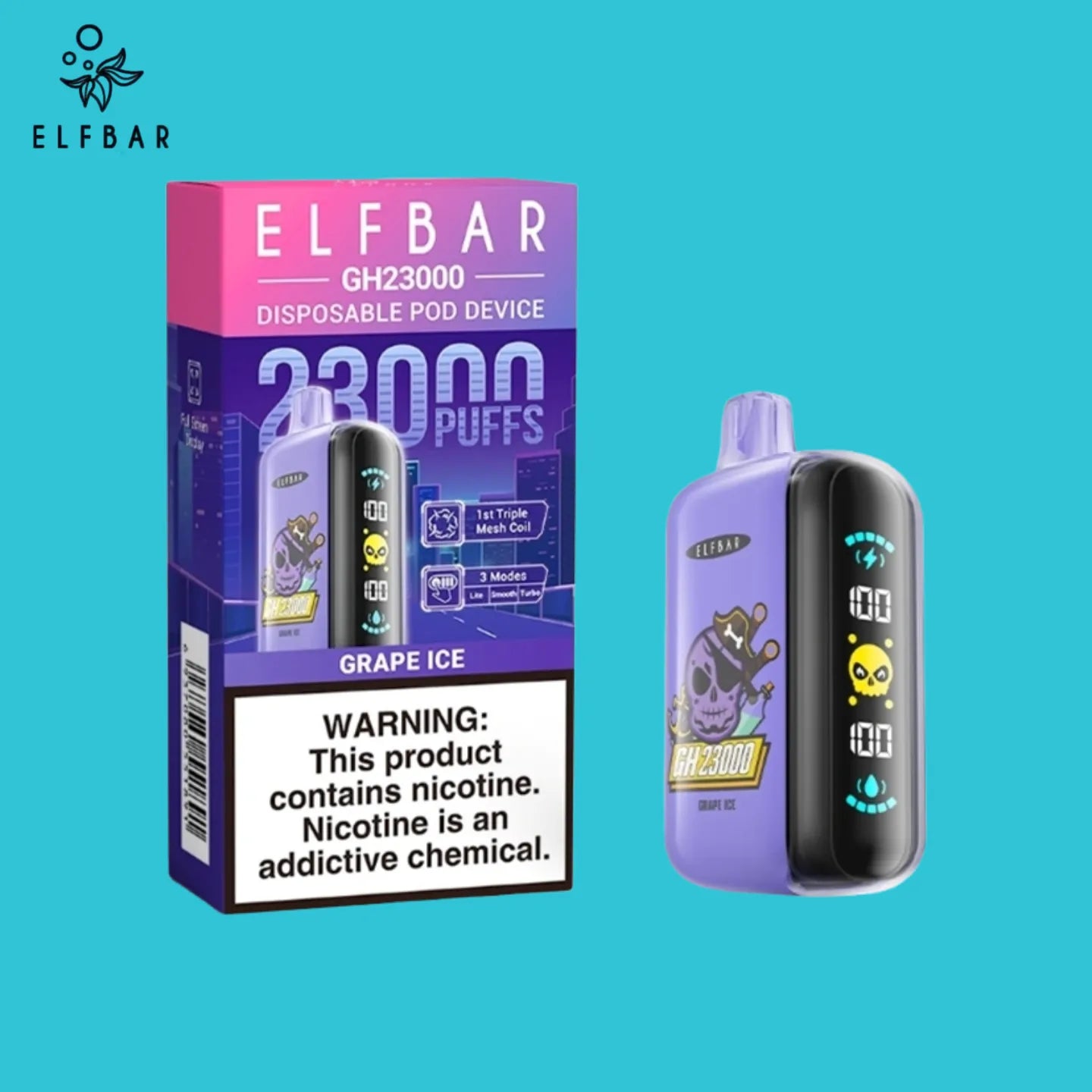 ELF BAR 23K Züge Grape Ice