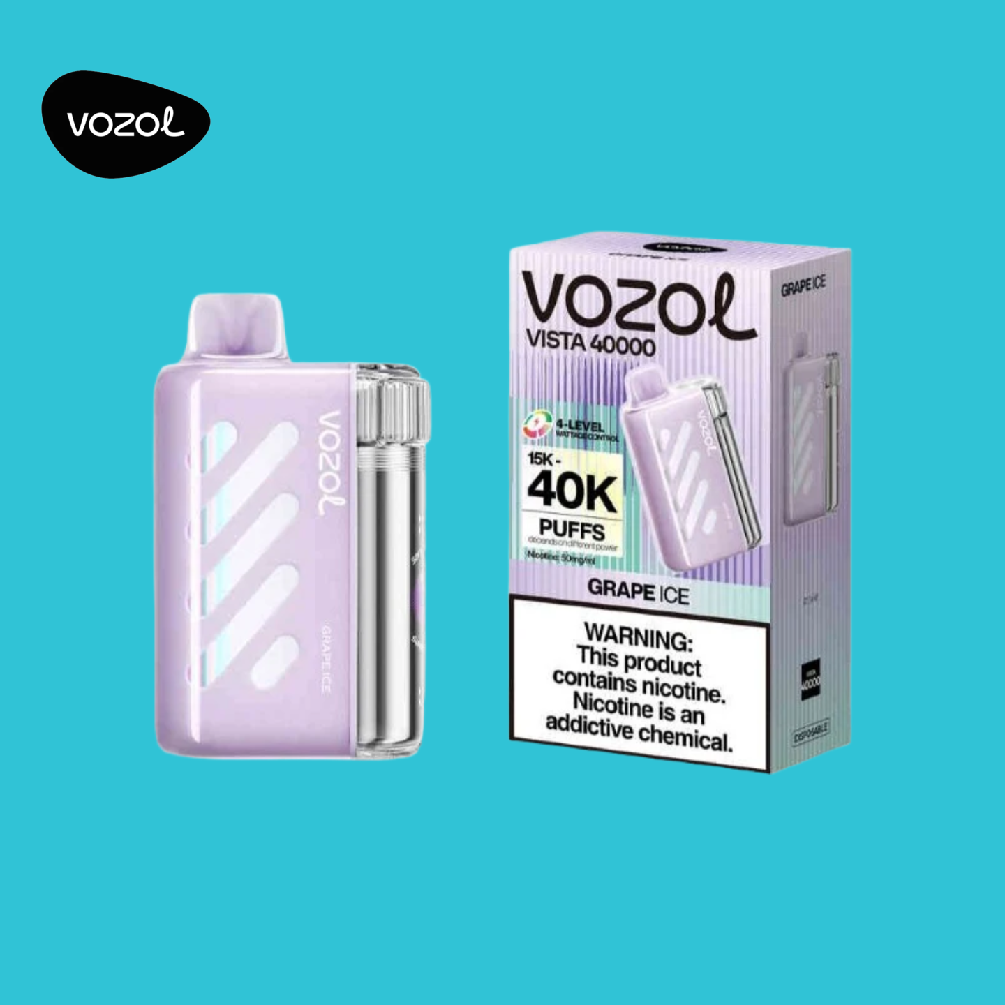 Vozol Vape Vista 40000 Grape Ice Geschmack