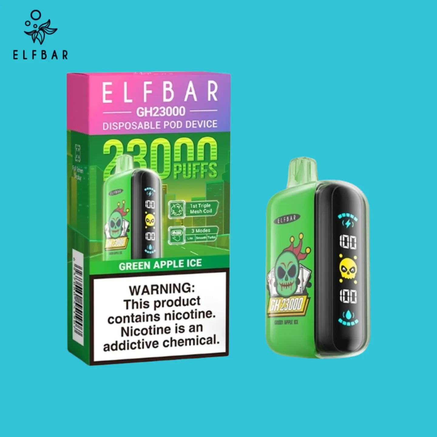 ELF BAR GH23000 - Green Apple Ice