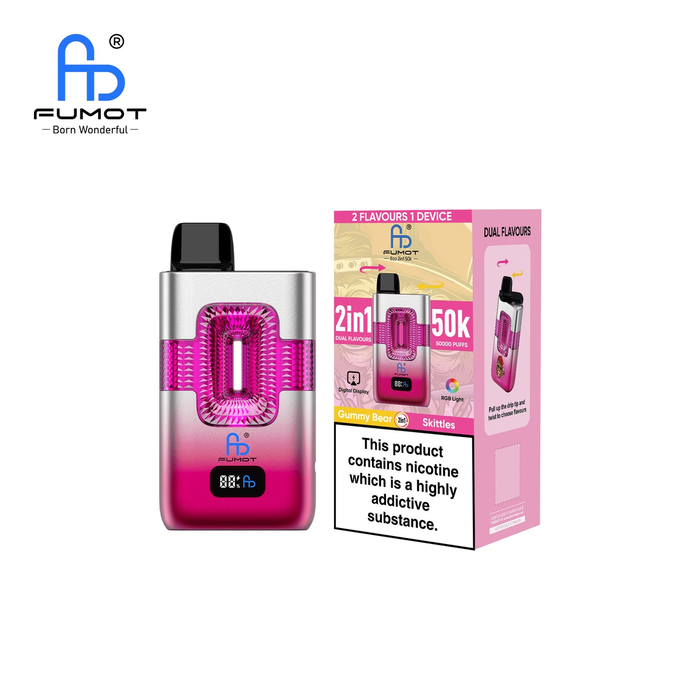 RandM Tornado 50000 Puffs Gummy Bear & Skittles