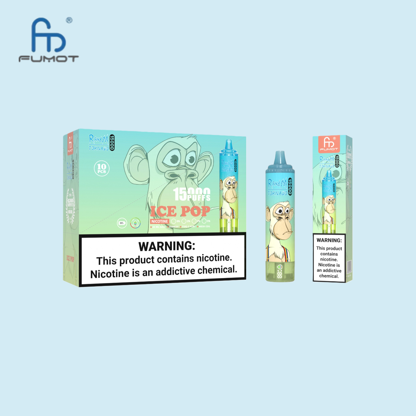 Ice Pop RandM Tornado 15000 Puffs Vape