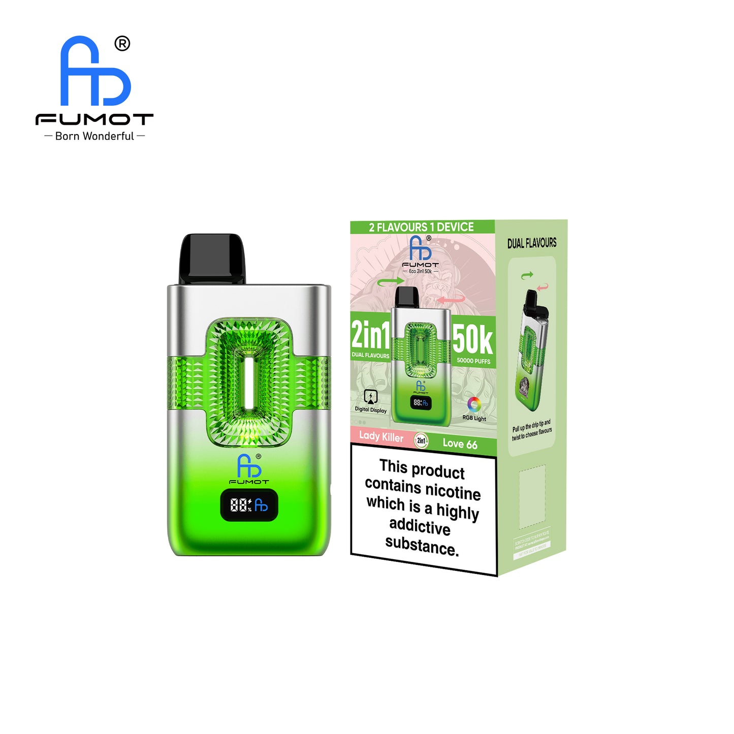FUMOT ECO 2IN1 50K Puffs Lady Killer & Love 66