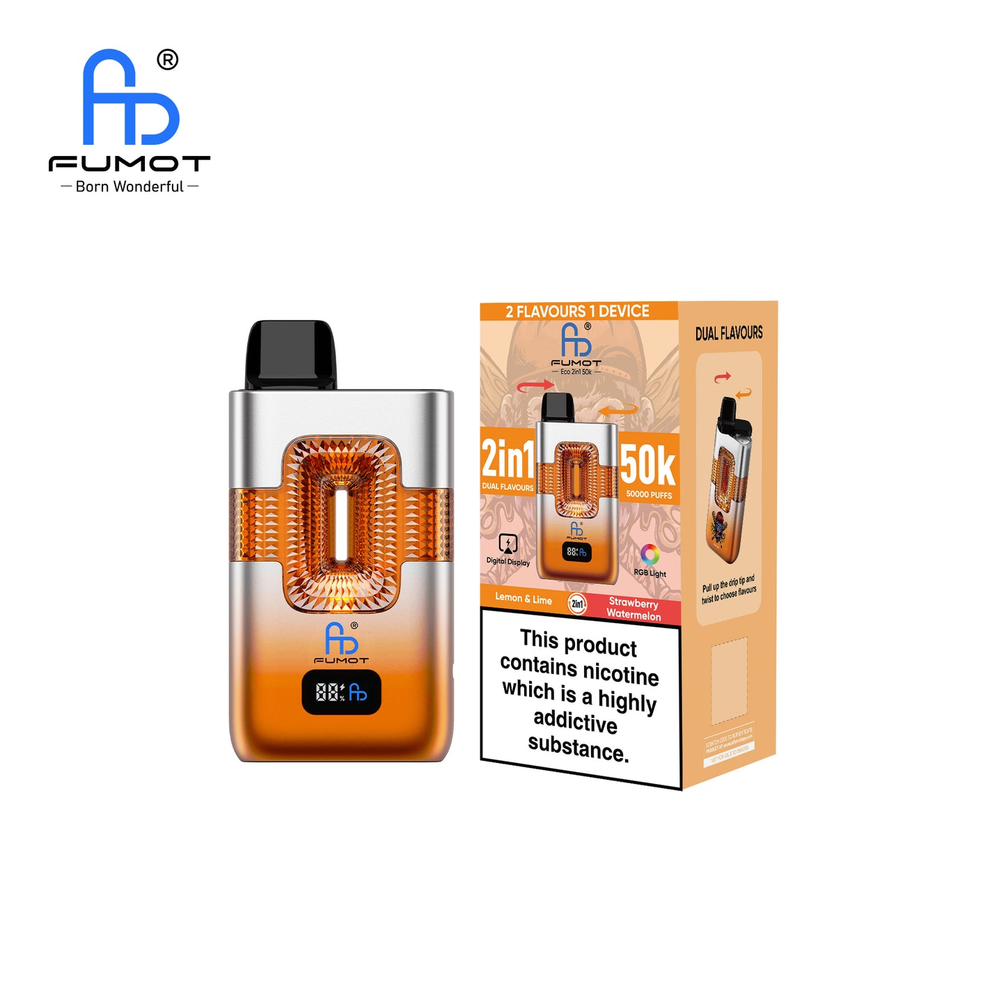 FUMOT ECO 2IN1 50K Züge Lemon Lime & Strawberry Watermelon