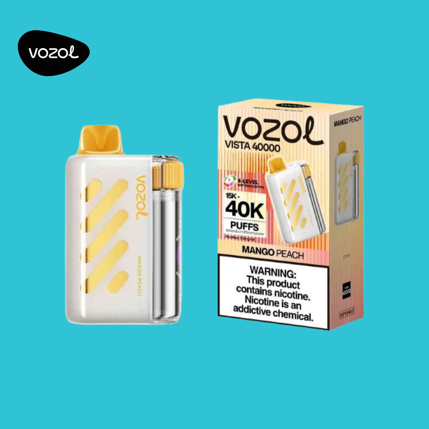 Mango Peach Geschmack Vozol Vista 40000 Vape