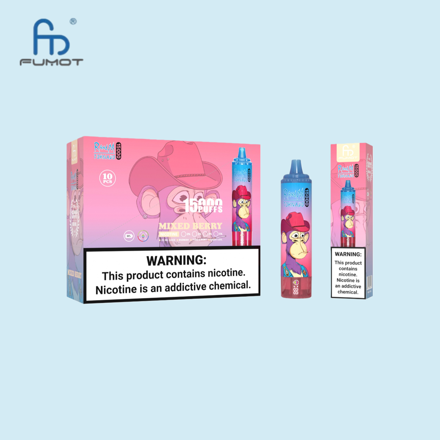 Mixed Berries RandM Tornado 15000 Vape 