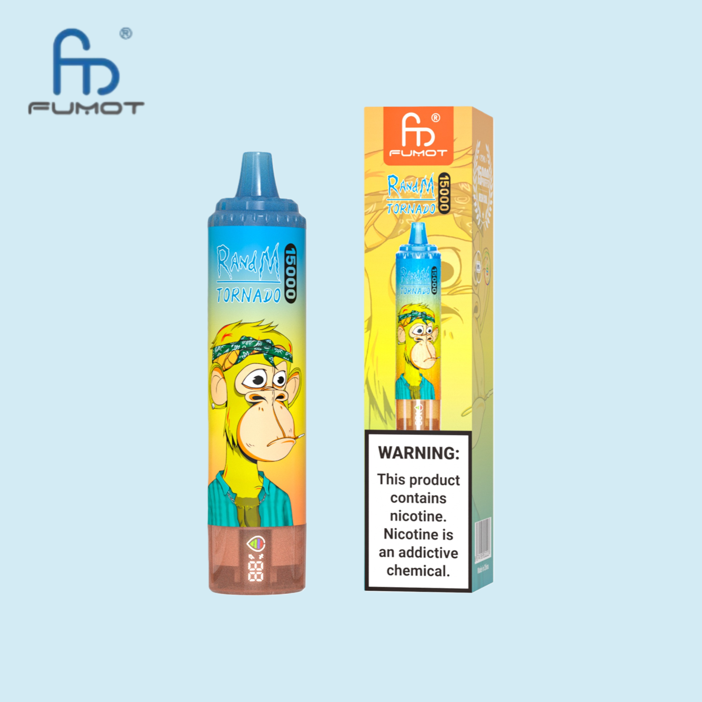 15000 Puffs Peach Mango RandM Tornado Vape