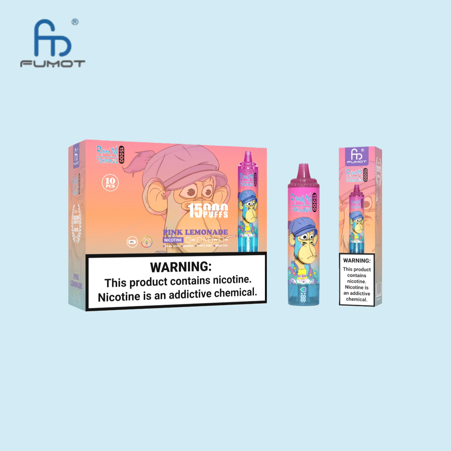 Pink Lemonade RandM Tornado 15000 Vape