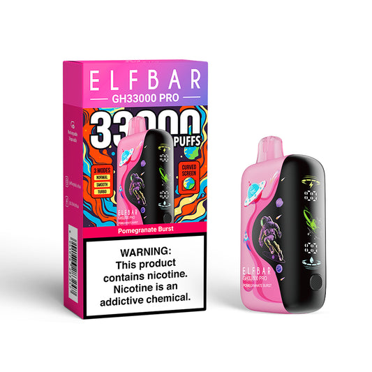 33K Puffs Pomegranate Burst Elf Bar Vape
