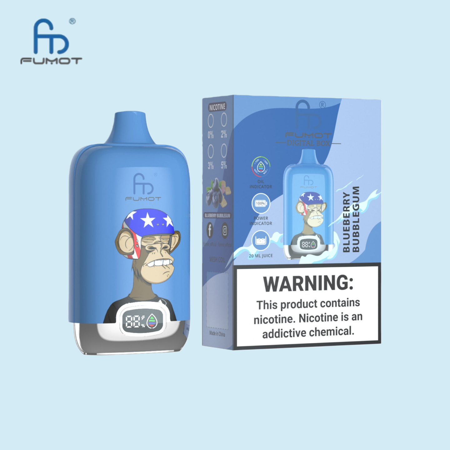 RANDM Digital Box 12000 PUFFS Blueberry Bubblegum