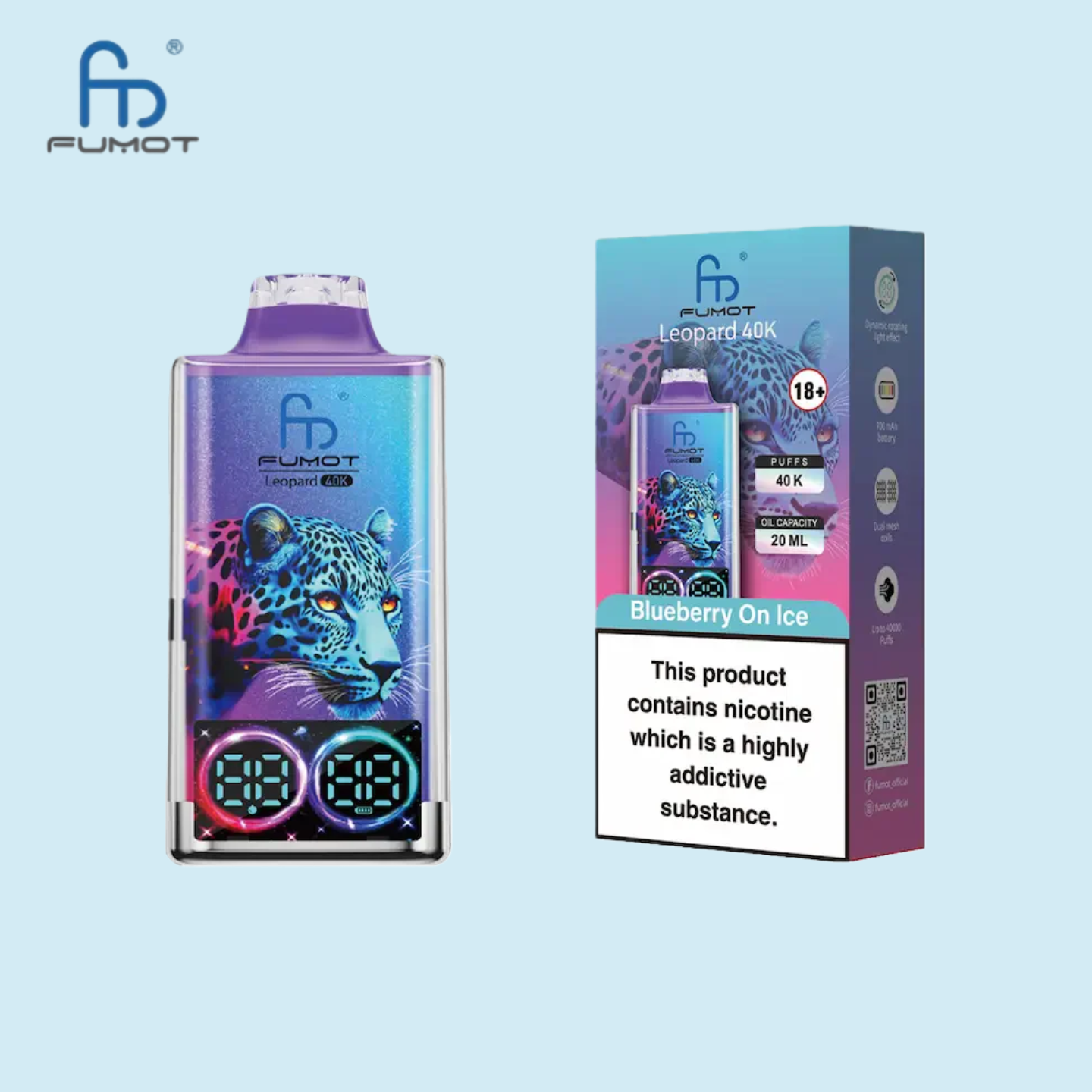 RandM Tornado 40000 Vape Blueberry On Ice