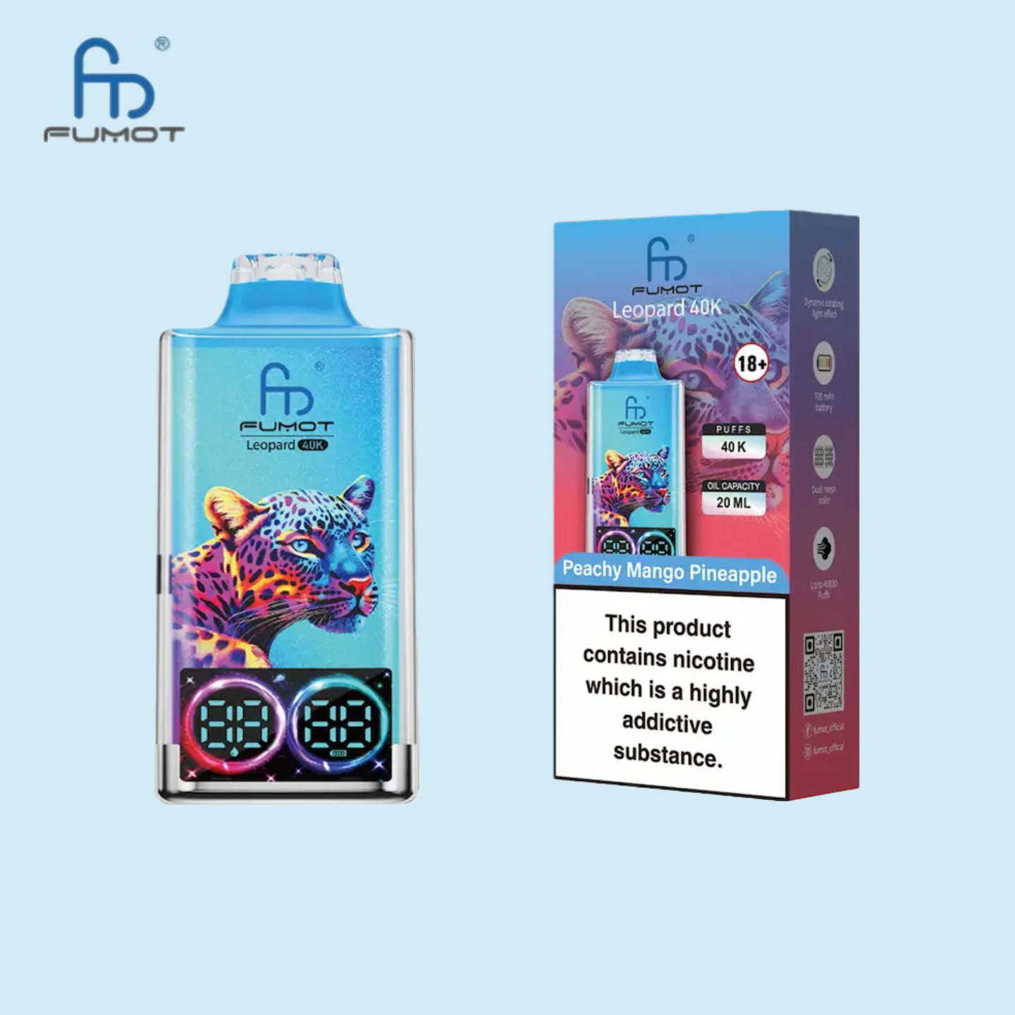 RandM Tornado 40000 Züge Peachy Mango Pineapple