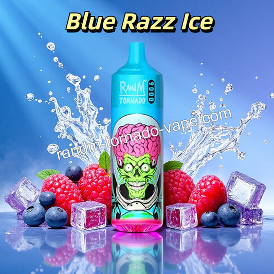 Blue Razz Ice RandM Tornado 9000