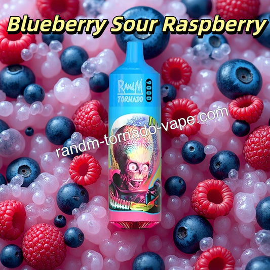 Blueberry Sour Raspberry RandM Tornado 9000 Vape