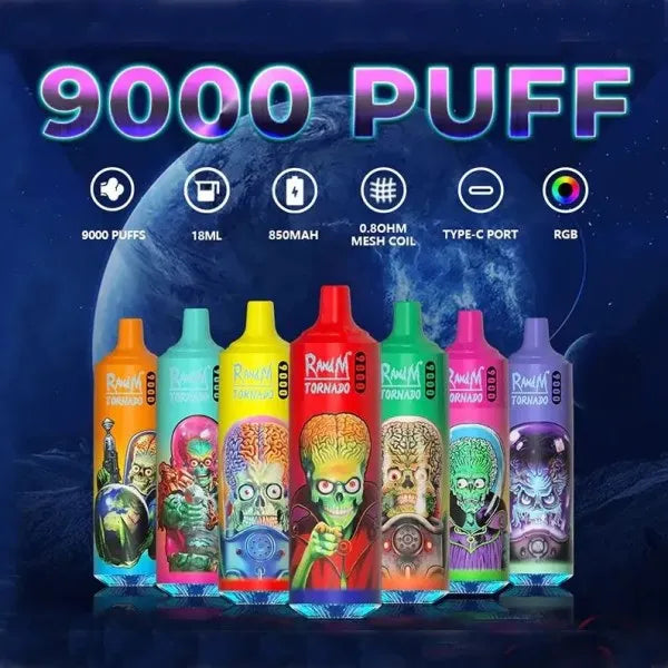 RandM Torando 9000 vape Funktionen und Leistung