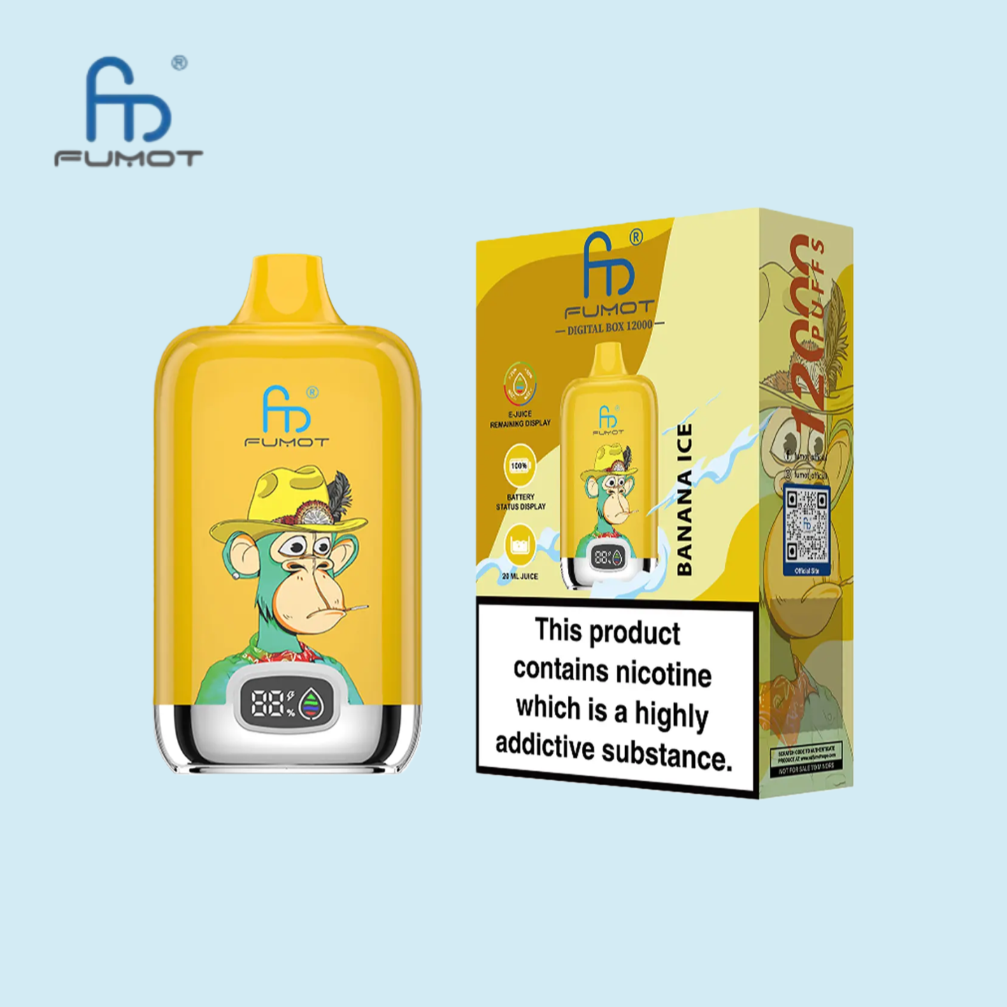 RandM Tornado 12000 Puffs Banana Ice