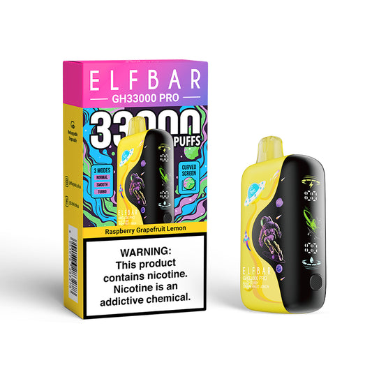 Elf Bar GH33000 Pro Vape Raspberry Grapefruit Lemon Geschmacksk