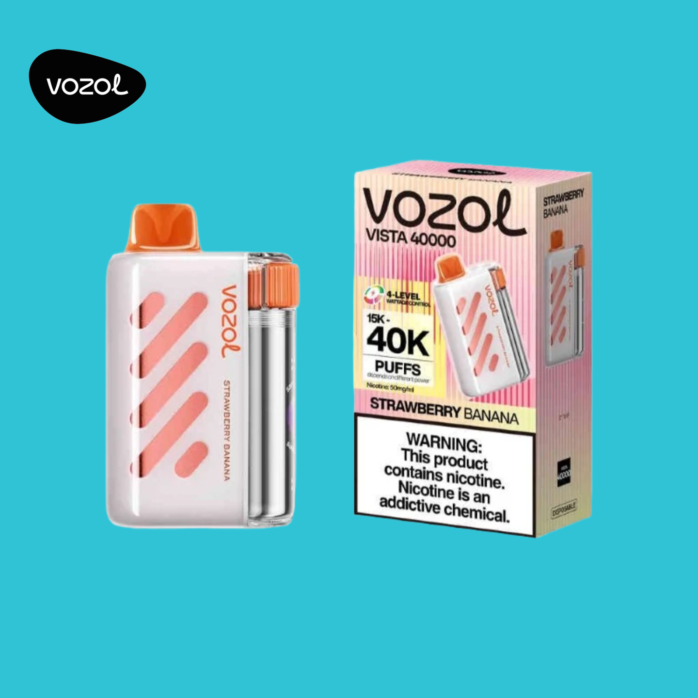 Vozol Vape Vista 40000 Saveur Fraise-Banane