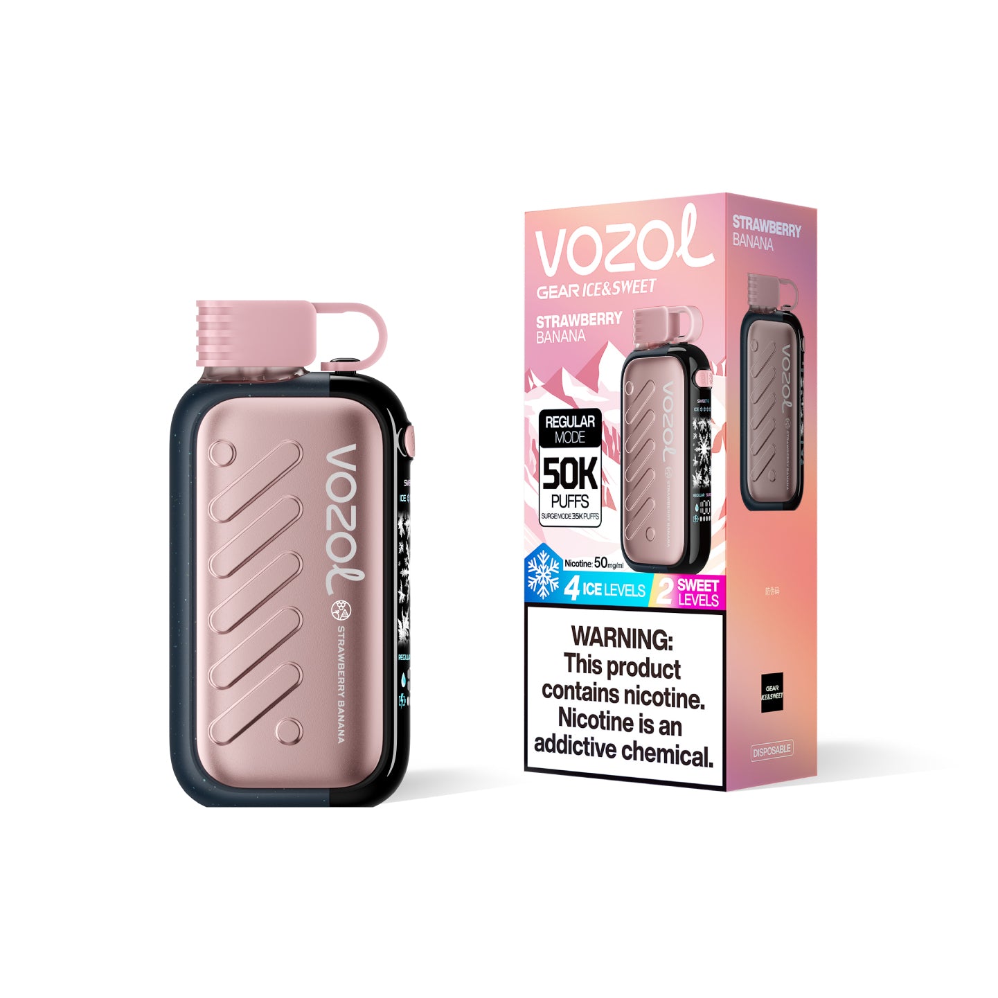 VOZOL Gear 50000 bouffées Fraise Banane