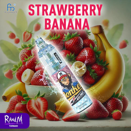 RandM Tornado 7000 Züge Strawberry Banana Geschmack