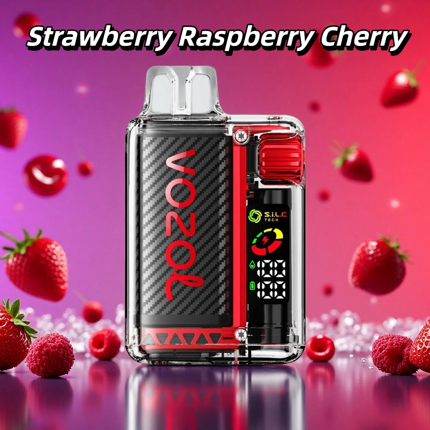 Vozol Vista 20000 Puffs Strawberry Raspberry Cherry