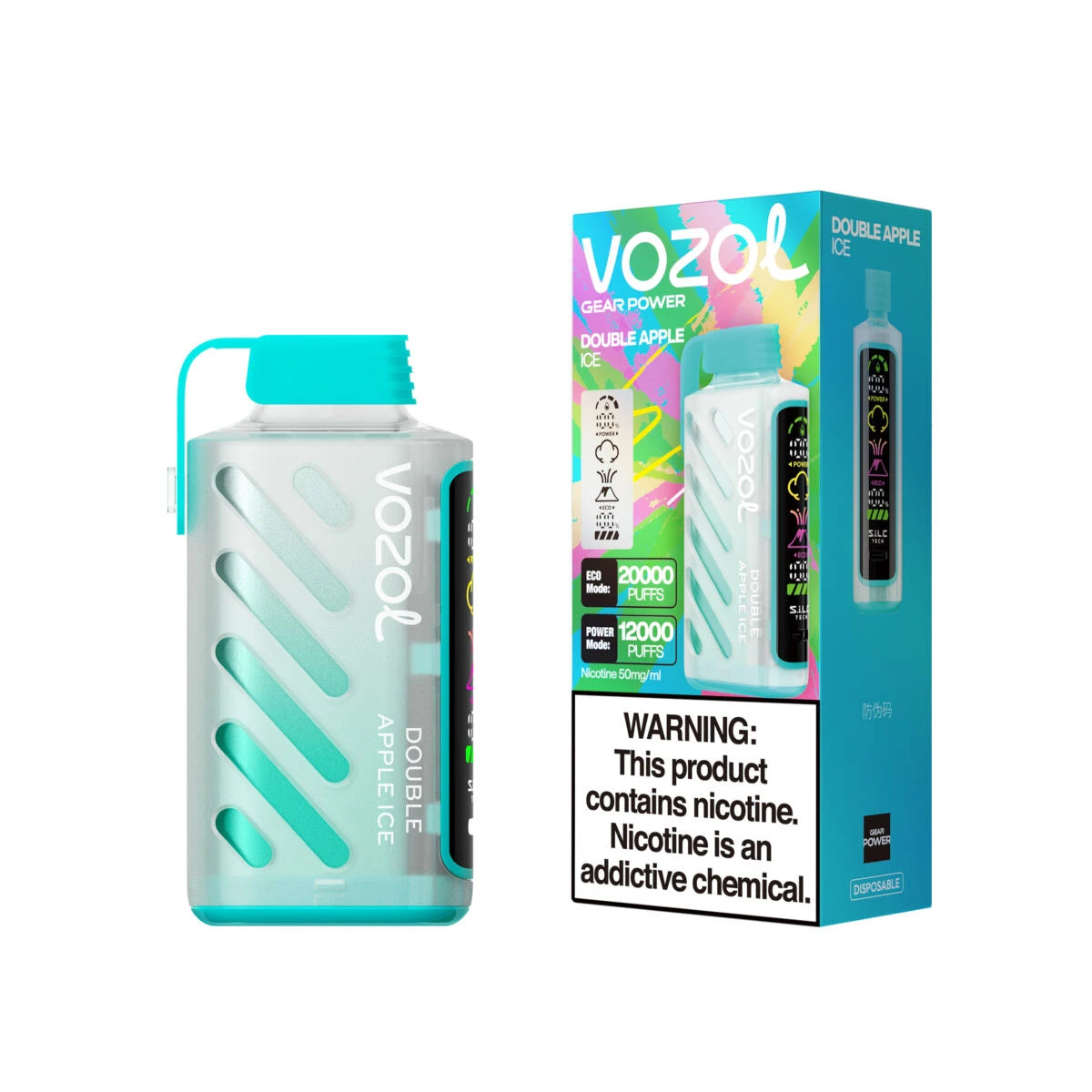 Vozol Gear Power 20000 Puffs Double Apple Ice