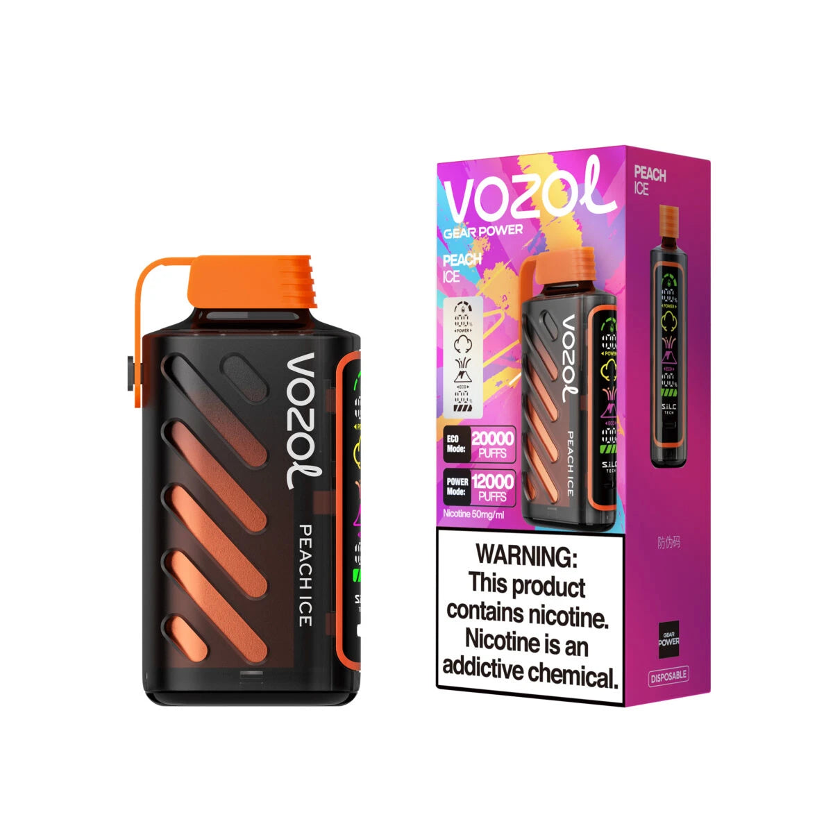 Vozol Vape Gear Power 20000 Puffs Pêche Glacée