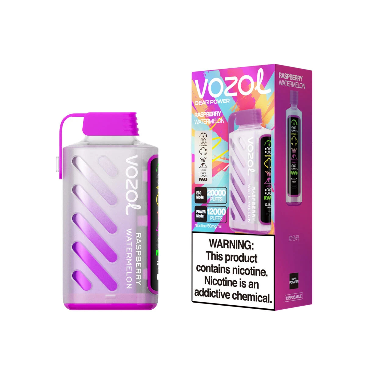 Vozol Gear Power 20000 Raspberry Watermelon Geschmack