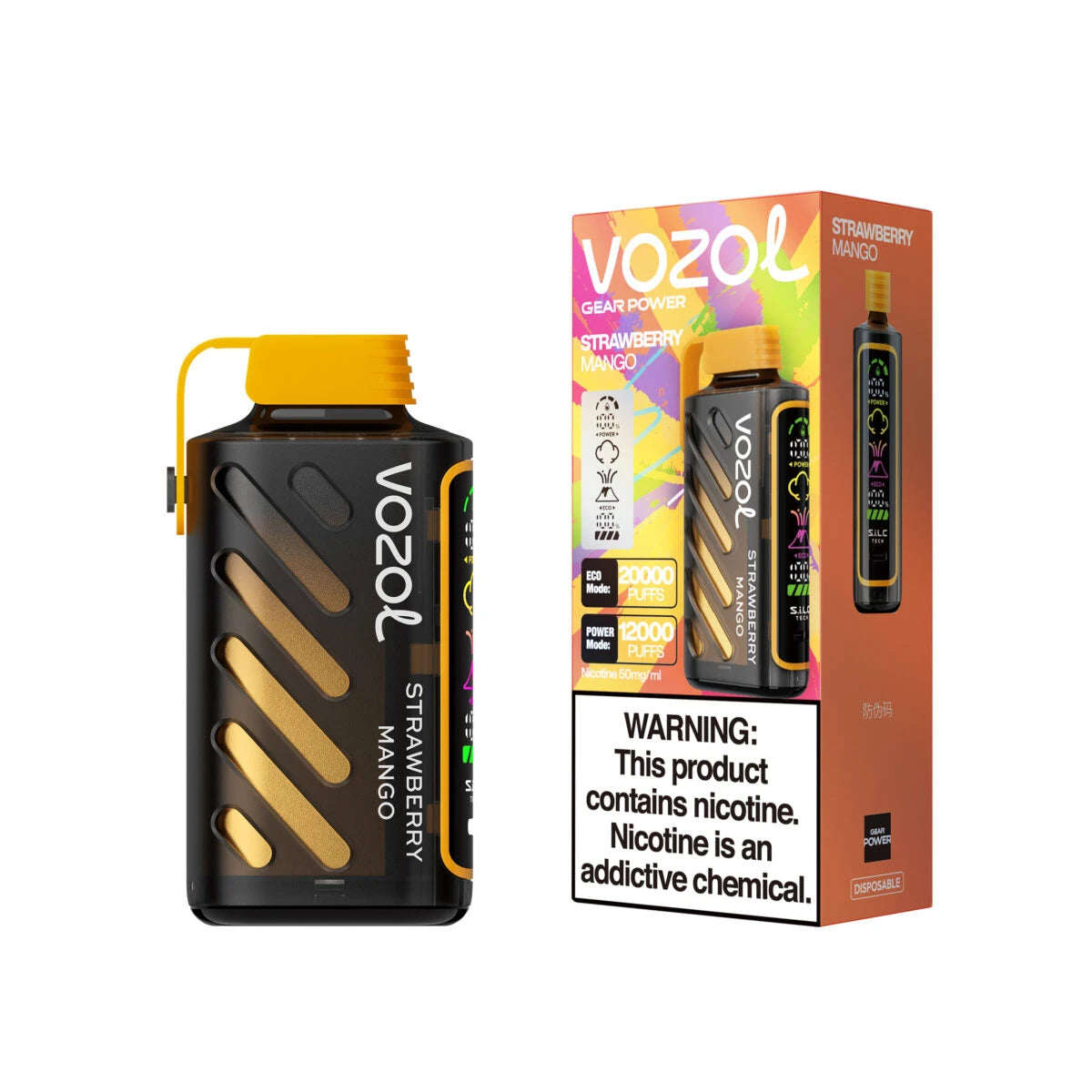 Vozol Vape Gear Power 20000 Puffs Fraise Mangue