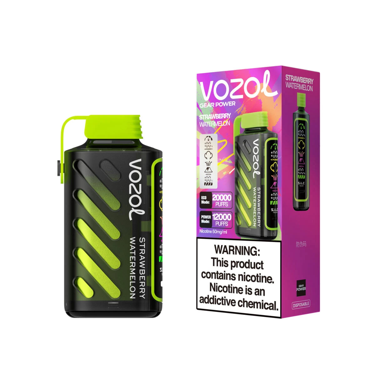 Vozol Gear Power 20000 Goût Fraise Pastèque