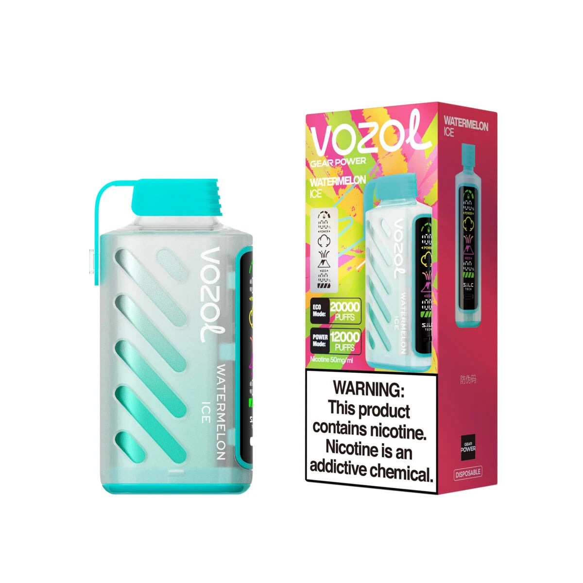 Vozol Vape Gear Power 20000 Puffs Pastèque Glacée