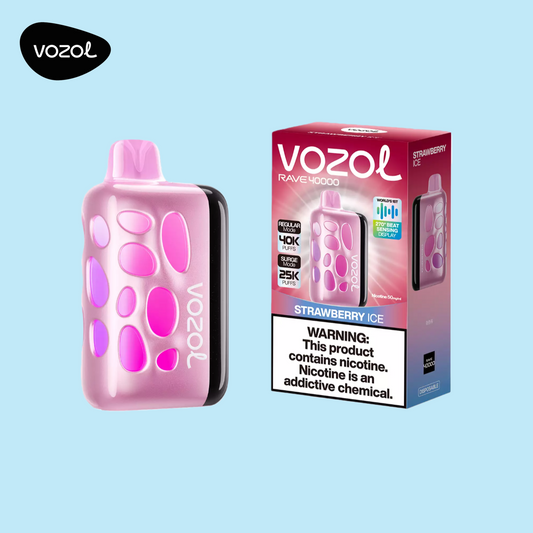 20 ml Liquid Vozol Rave 40000 Puffs Strawberry Ice
