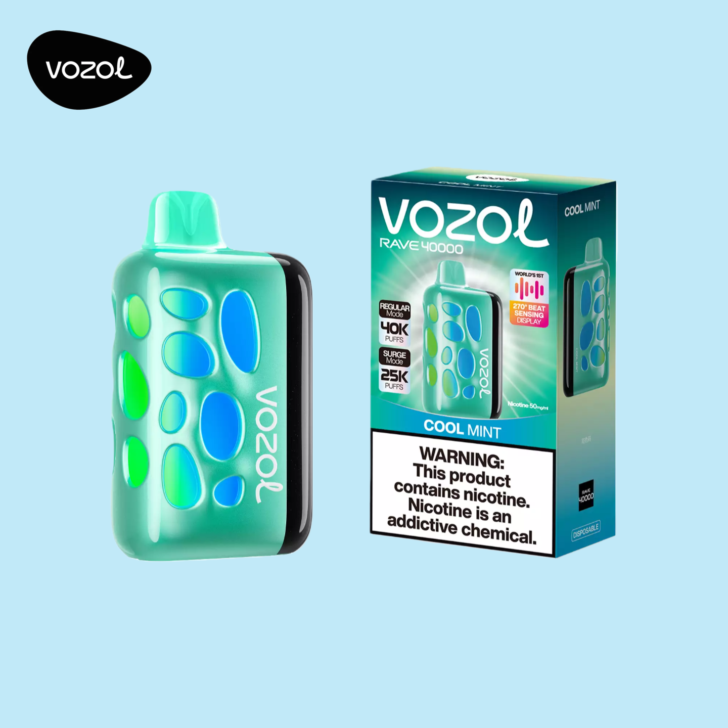 Vozol Rave 40000 Cool Mint Geschmack