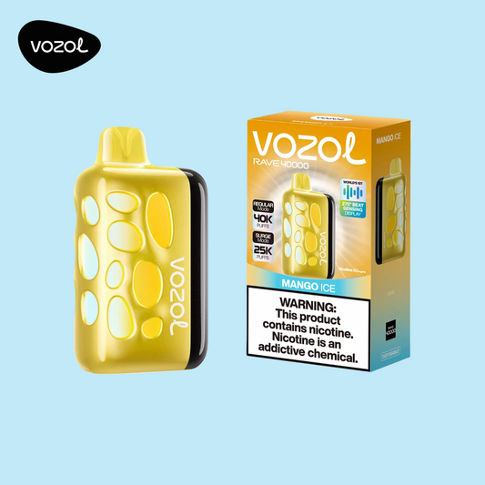 1000-mAh Vozol Rave 40K Puffs Mango Ice Vape