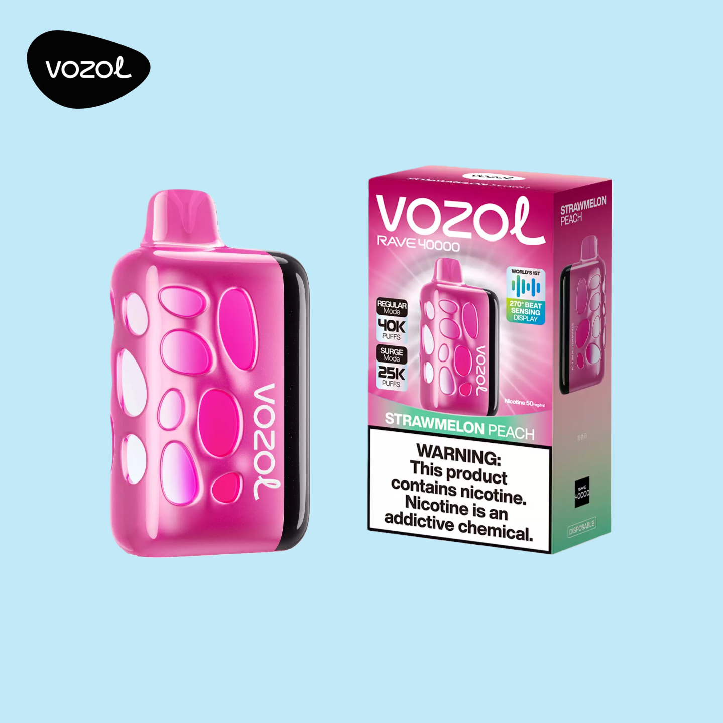 LED Display Vozol Rave 40000 Strawmelon Peach
