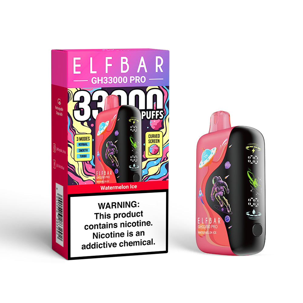 Geschmack Watermelon Ice Elf Bar 33000 Züge Vape