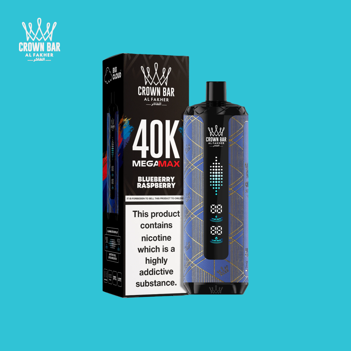 Al Fakher Mega Max 40K Vape Blueberry Raspberry Geschmack