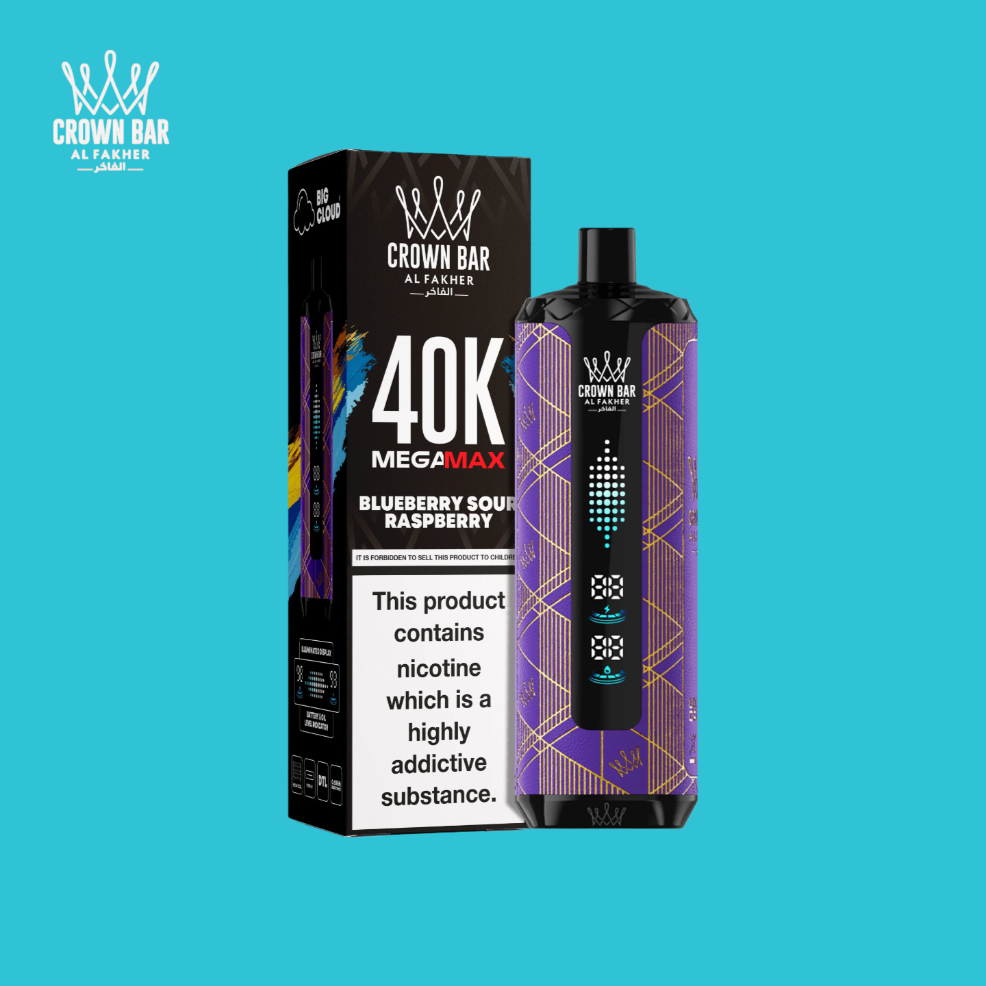 Al Fakher Vape 40K Puffs Myrtille Framboise Acide