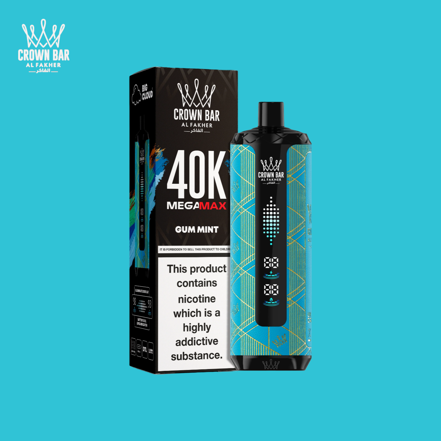 Al Fakher Mega Max 40K Puffs GUM MINT