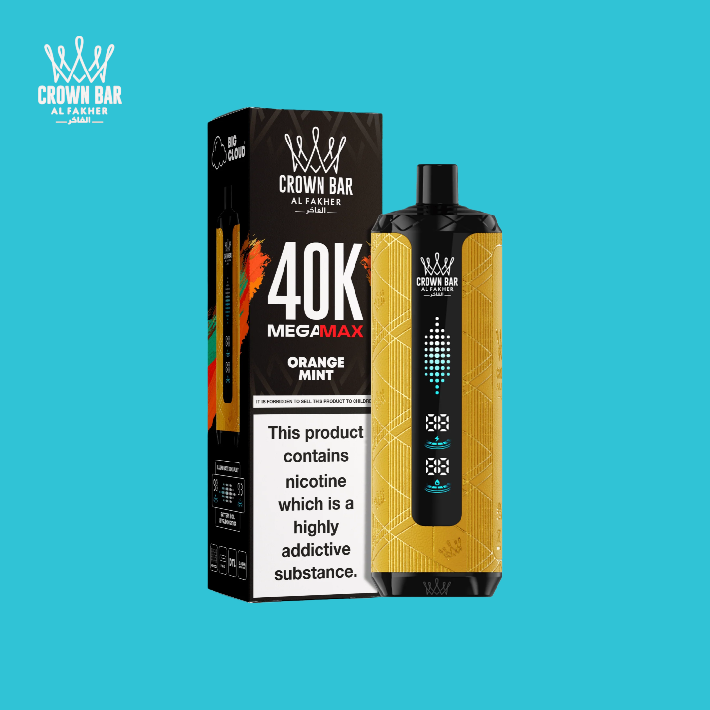 Al Fakher Mega Max 40K Puffs Orange Menthe